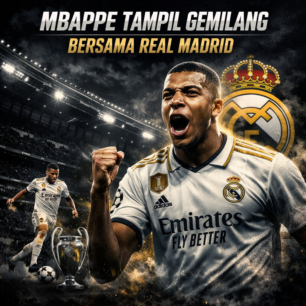 Mbappe Tampil Gemilang Bersama Real Madrid